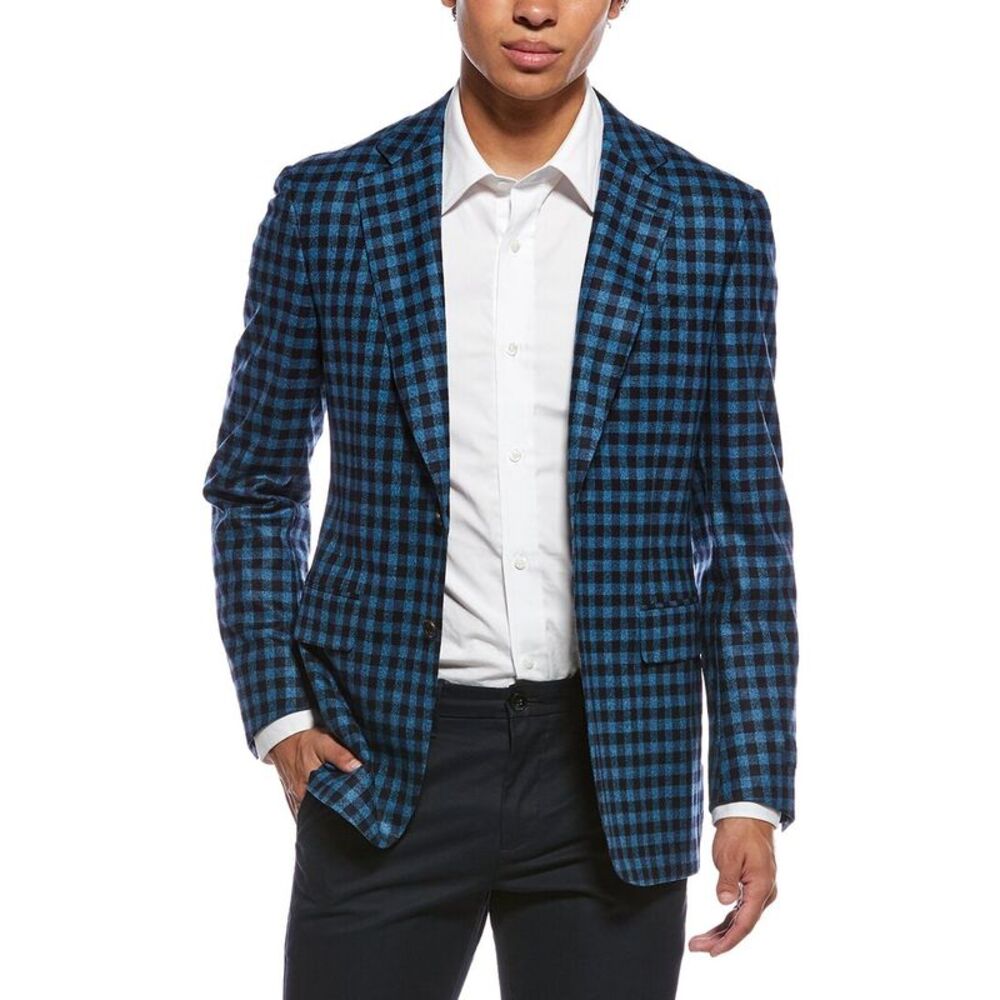 Canali Mens  Wool Blazer, Brown